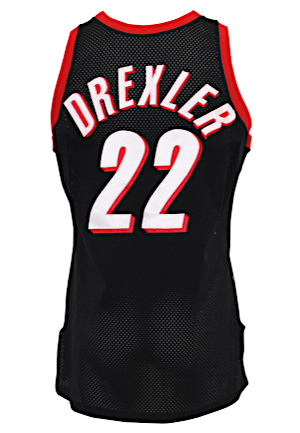 1991-92 Clyde Drexler Portland Trail Blazers Game-Used Road Jersey (Equipment Manager LOA)