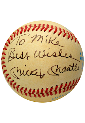Mickey Mantle "To Mike" Single-Signed Rawlings OAL Baseball (JSA)