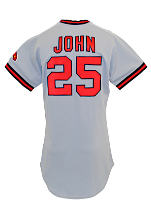 1985 Tommy John California Angels Game-Used Road Jersey