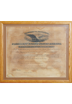 3/15/1922 Warren G. Harding Autographed Original Land Register Presidential Document (JSA)