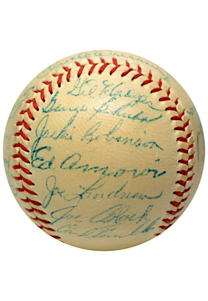 High Grade 1952 Brooklyn Dodgers Team-Signed ONL Baseball (JSA)