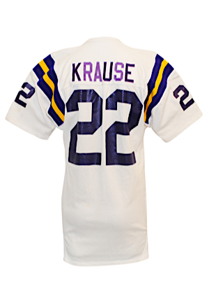 Circa 1977 Paul Krause Minnesota Vikings Game-Used Road Jersey (Graded 9)