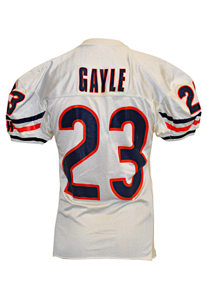 1993 Shaun Gayle Chicago Bears Game-Used Road Jersey (Pounded With Multiple Repairs)