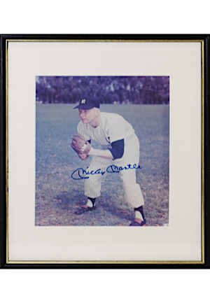Mickey Mantle New York Yankees Single-Signed Framed 8x10 Color Photo (Full JSA)