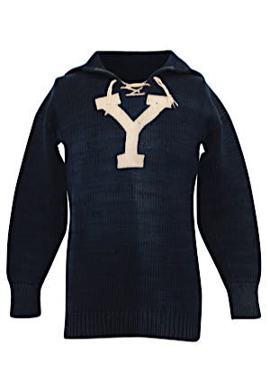 Circa 1890s Yale University Player-Worn Varsity Baseball Sweater (Earliest Known Collegiate Example)