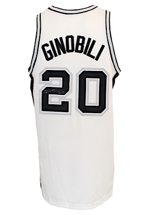 2004-2005 Manu Ginobili San Antonio Spurs Game-Used & Autographed Home Jersey (JSA • Basketball Hall of Fame LOA)
