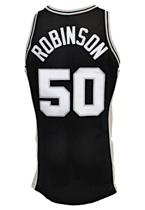 1995-96 David Robinson San Antonio Spurs Game-Used & Autographed Road Jersey (JSA • Basketball Hall of Fame LOA • Spurs LOA)