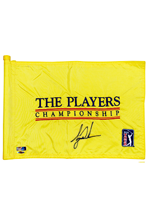 2001 Players Championship Tournament-Used Hole #10 Pin Flag Autographed By Tiger Woods (JSA • PSA/DNA • UDA • PGA LOA)
