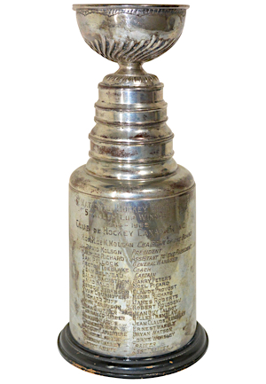1964-65 Montreal Canadiens Miniature Stanley Cup Trophy Presented To Jean Guy Talbot