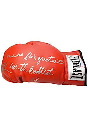 Muhammad Ali & Mike Tyson Autographed & Inscribed Everlast Boxing Glove (JSA • PSA/DNA)