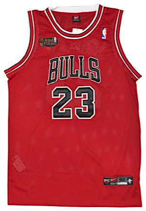 Michael Jordan Chicago Bulls NBA Finals Autographed Road Authentic Jersey (JSA • UDA)