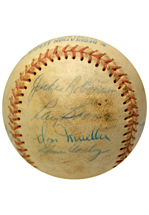 Autographed Baseball Including Jackie Robinson & Many MLB Stars (JSA)