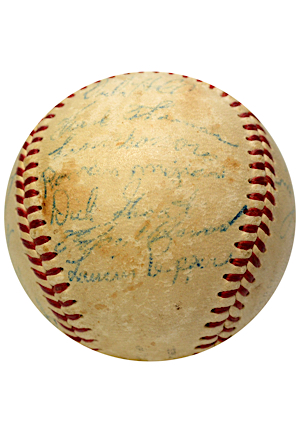1955 Pittsburgh Pirates Team-Signed ONL Baseball Including Clemente & Jackie Robinson (Full JSA)
