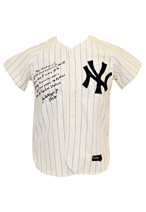 Mid 1950 Joe DiMaggio Jr. New York Yankees Father-Son Day Worn & Autographed Flannel Jersey (PSA/DNA • Gifted To Him By His Father)