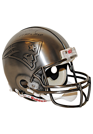 Tom Brady New England Patriots Autographed & Inscribed Limited Edition Pewter Helmet (JSA • Field Of Dreams • 1 of 12)