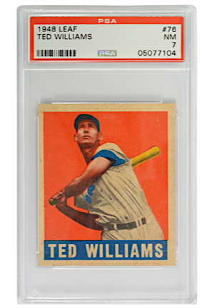 1948 Leaf Ted Williams #76 (PSA Graded NM 7)