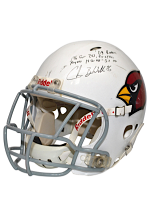 2009 Chris "Beanie" Wells Arizona Cardinals Rookie Game-Used & Autographed Helmet (JSA)
