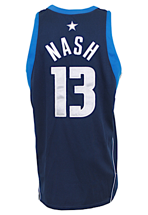 2001-02 Steve Nash Dallas Mavericks Game-Used Road Jersey (9/11 Ribbon • Great Use)