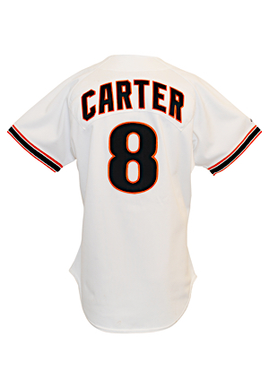 1990 Gary Carter San Francisco Giants Game-Used Home Jersey (Apparent Photo-Match • Great Use)