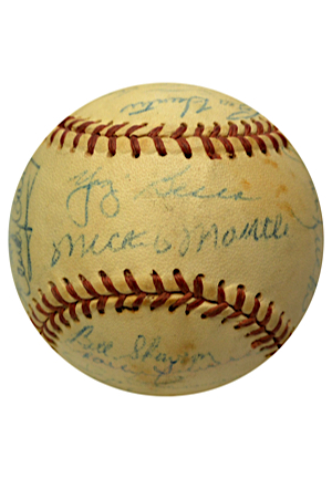 Baseball Signed By Mickey Mantle & Other Baseball Players (JSA)