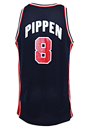 1992 Scottie Pippen United States Olympics "Dream Team" Game-Used Blue Uniform (2)(Gold Medal Team)