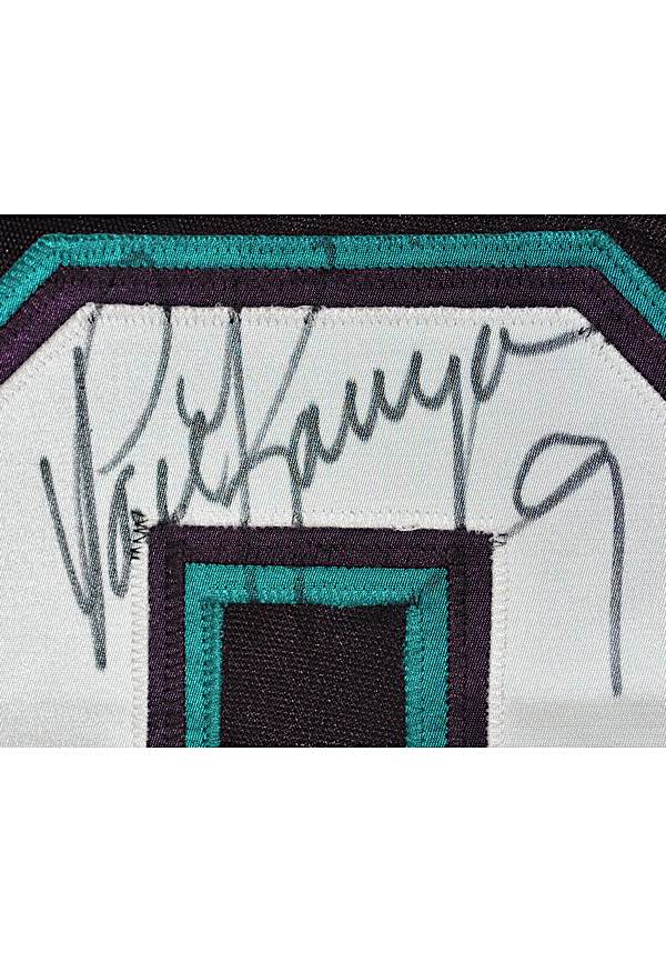 Lot Detail - 1996-99 Paul Kariya Anaheim Mighty Ducks Team-Issed  Autographed Jersey (JSA • Heffner LOA)