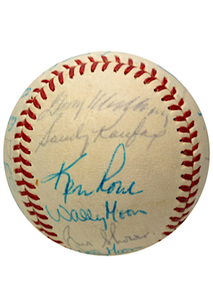 1963 Los Angeles Dodgers Team-Signed OAL Baseball (JSA • World Series Season • Employee LOA)