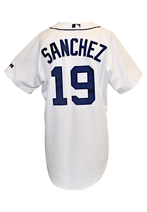 2004 Alex Sanchez Detroit Tigers Game-Used Home Jersey (Tigers LOA)
