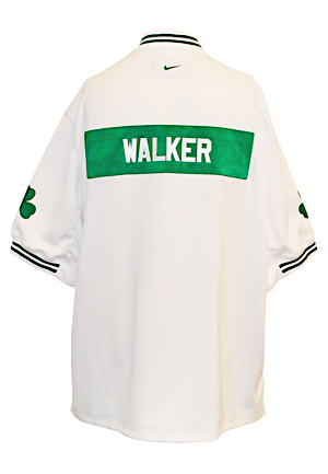 2001-02 Antoine Walker Boston Celtics Player-Worn Warm-Up Jacket (9/11 Ribbon • Apparent Photo-Match)