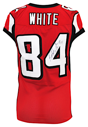 2014 Roddy White Atlanta Falcons Game-Used & Autographed Home Jersey (JSA • Photo-Matched To 11/23/14)