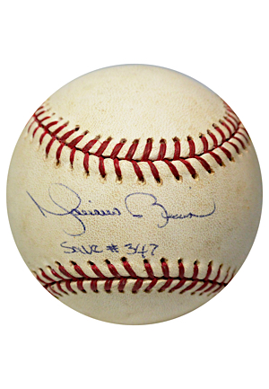 5/26/2005 Mariano Rivera Single-Signed Rawlings OML Game-Used Baseball (JSA • MLB Authenticated • Steiner • Save #347)