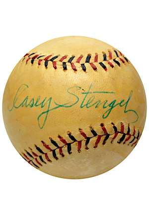Vintage Casey Stengel Single-Signed Baseball (JSA)