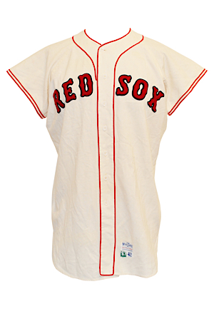 1967 Ken “Hawk” Harrelson Boston Red Sox Game-Used Home Flannel Jersey (World Series Year • Fantastic All-Original Condition)