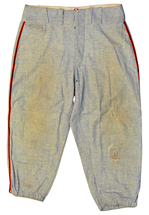 1956 Ray Mueller New York Giants Game-Used Road Flannel Pants