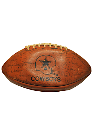 1968 & 1970 Dallas Cowboys Team-Signed Football (2)(JSA • Bobby Franklin Collection)