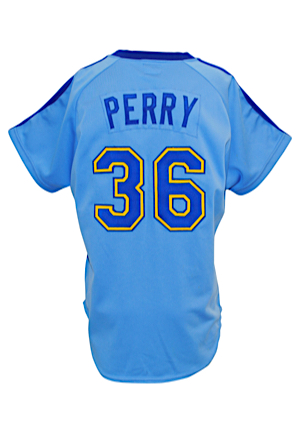 1983 Gaylord Perry Seattle Mariners Game-Used & Autographed Road Jersey (JSA • 300th Career Win Season • Graded A10)
