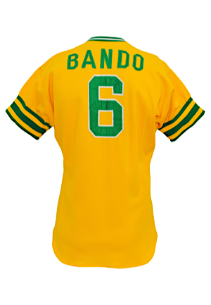 1973 Sal Bando Oakland As Game-Used Home Jersey (Graded A10)