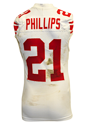 2009 Kenny Phillips New York Giants Game-Used Road Jersey 