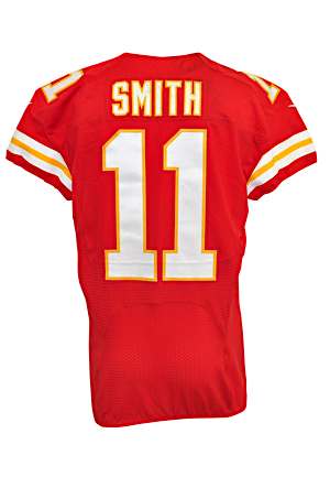 2013 Alex Smith Kansas City Chiefs Game-Used Home Jersey 