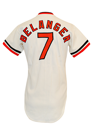 1974 Mark Belanger Baltimore Orioles Game-Used & Autographed Home Jersey (JSA)