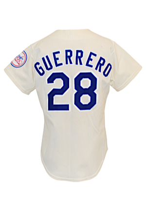 1980 Pedro Guerrero Los Angeles Dodgers Game-Used & Autographed Home Jersey (JSA)