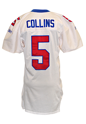 2002 Kerry Collins New York Giants Game-Used Road Uniform (2)