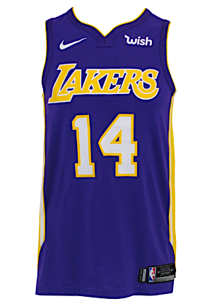 2017-18 Brandon Ingram Los Angeles Lakers Game-Used Road Jersey (NBA LOA • Photo-Matched)