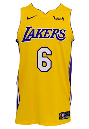 2017-18 Jordan Clarkson Los Angeles Lakers Game-Used Preseason Home Jersey (NBA LOA • Photo-Matched)