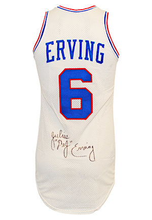 1978-79 Julius Erving Philadelphia 76ers Game-Used & Autographed Home Uniform (2)(PSA/DNA)