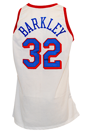 1991-92 Charles Barkley Philadelphia 76ers Game-Used & Autographed Home Jersey (JSA • Magic #32 Tribute)