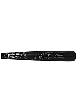 2005 Jim Edmonds St. Louis Cardinals Game-Used & Autographed Bat (JSA • PSA/DNA Pre-Cert)