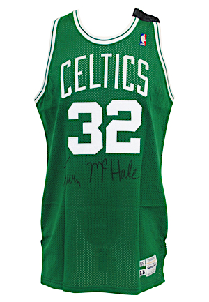 1989-90 Kevin McHale Boston Celtics Game-Used & Autographed Road Jersey (JSA • Follow Through Armband)