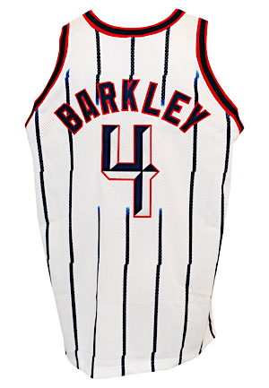 1999-00 Charles Barkley Houston Rockets Game-Used Home Jersey (Originally Sourced From Rockets • Final Season • Graded A8)