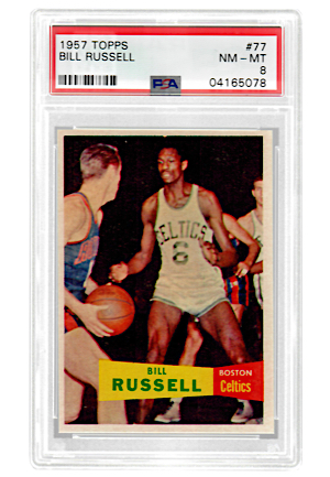 1957 Topps Bill Russell #77 (PSA Graded NM-MT 8)